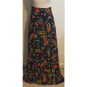 Women's LuLaRoe Black Floral Maxi Skirt XS